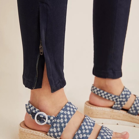 NWT Anthropologie Jefferson Moto Navy Legging Pants 29 - Picture 3 of 4